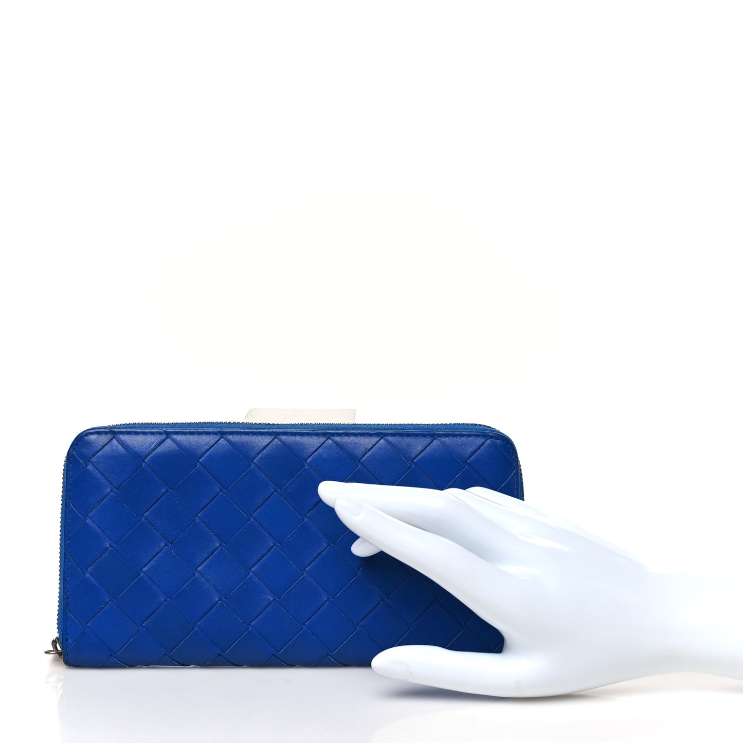 Nappa Intrecciato Zip Around Wallet Thunder