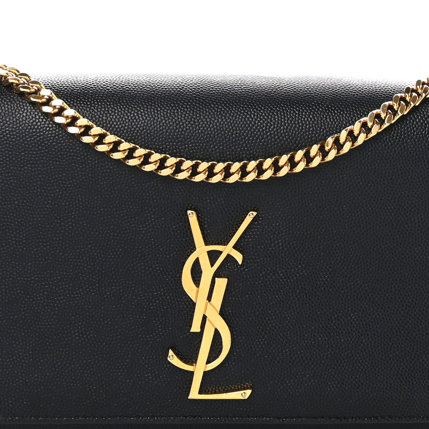 Grain De Poudre Medium Classic Monogram Kate Satchel Black