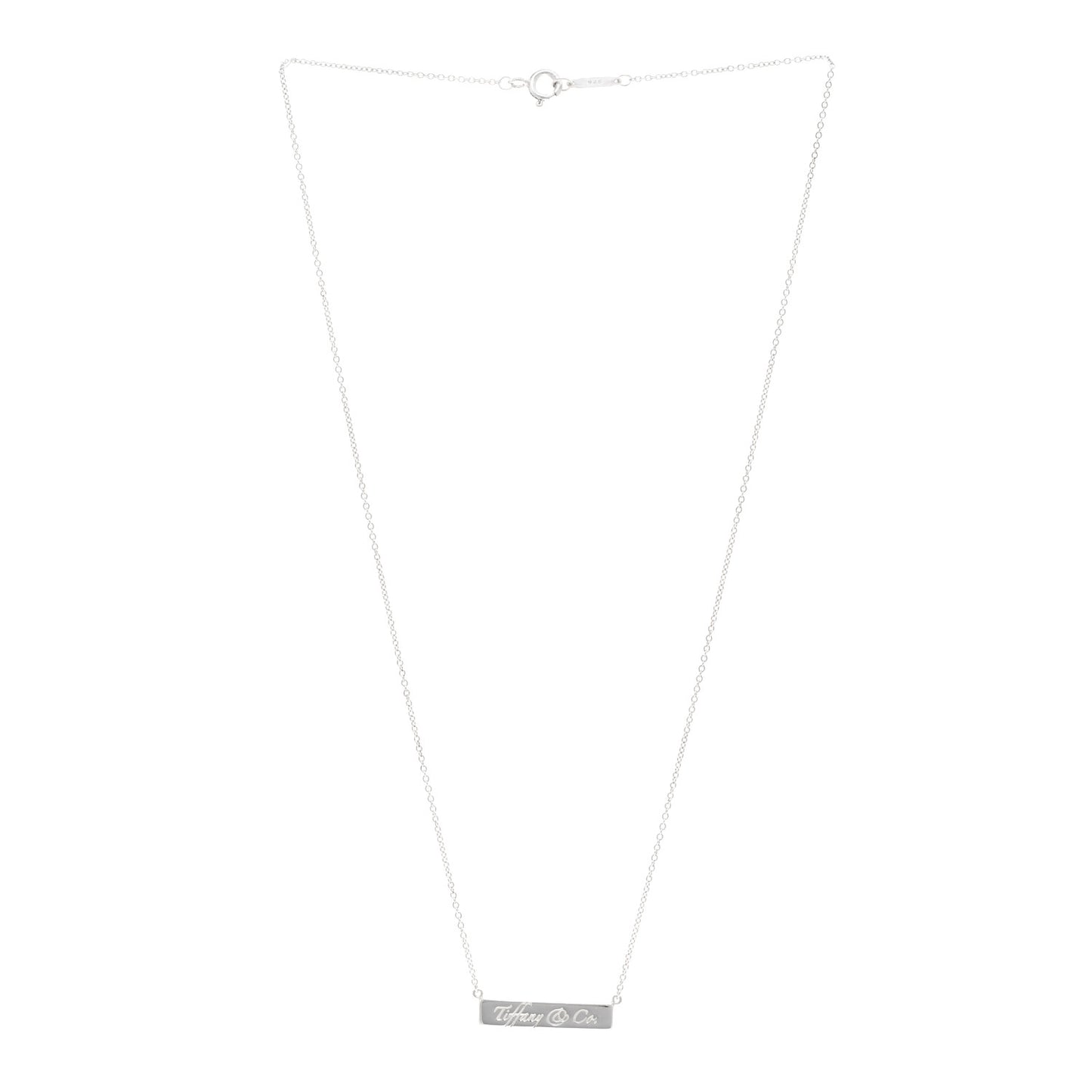 Sterling Silver Notes Bar Pendant Necklace