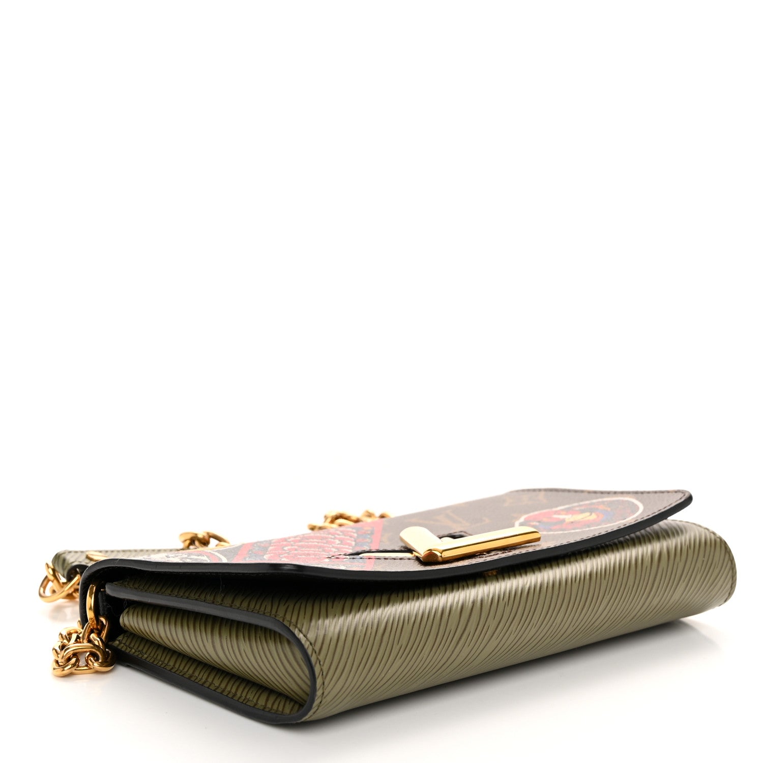 Louis Vuitton Monogram Epi Kabuki Twist Chain Wallet 4 of 14