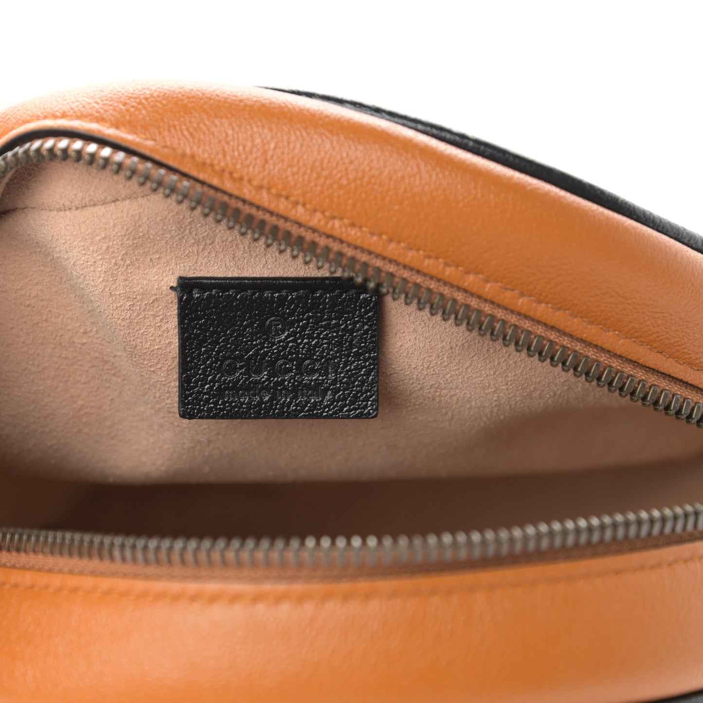 Azalea Calfskin Matelasse Diagonal Mini Torchon GG Marmont Round Shoulder Bag Cognac Black