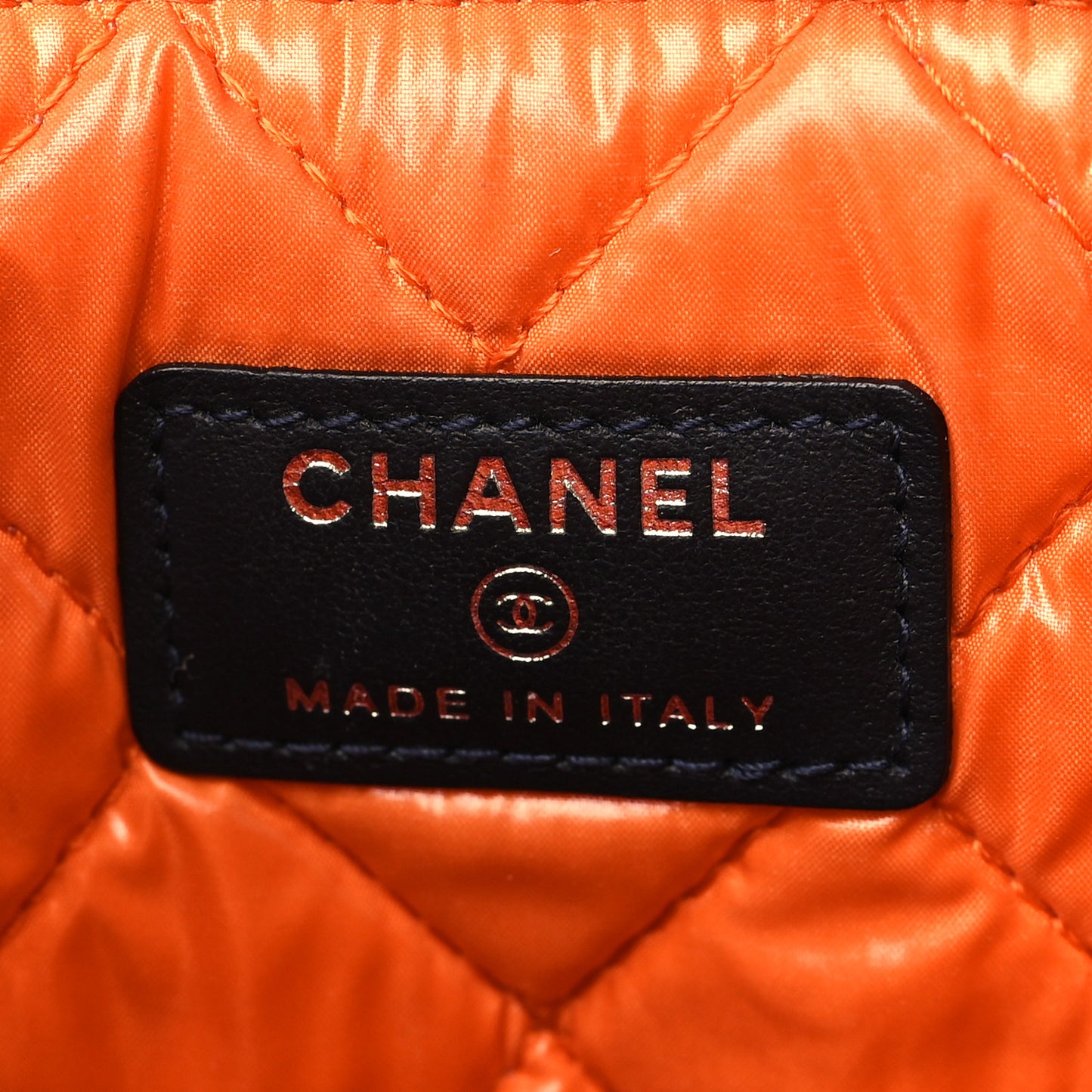 Denim Medium Deauville Pouch Clutch Blue Orange