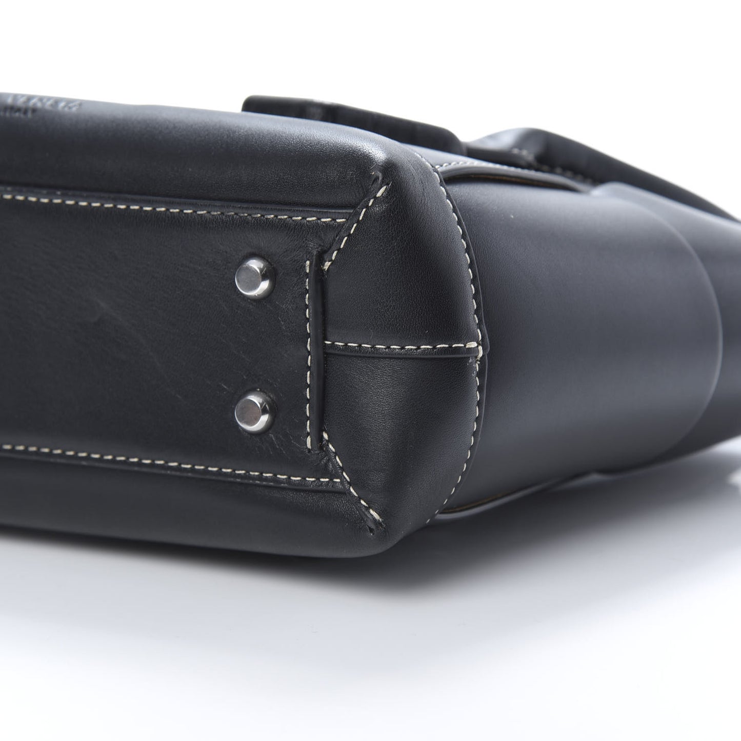 French Calfskin Maxi Intrecciato Small Arco Black