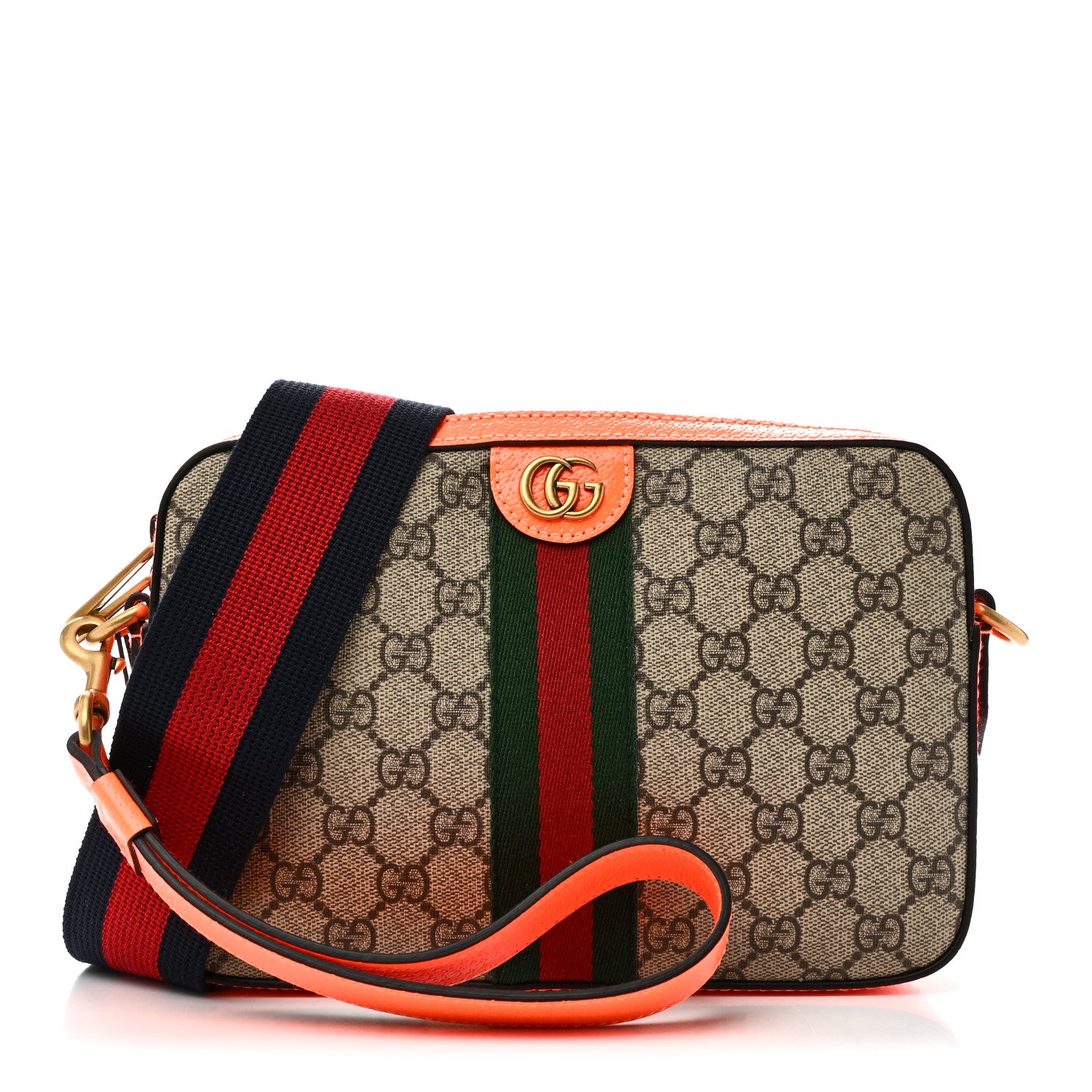 Gucci GG Supreme Monogram Textured Dollar Calfskin Web Ophidia
