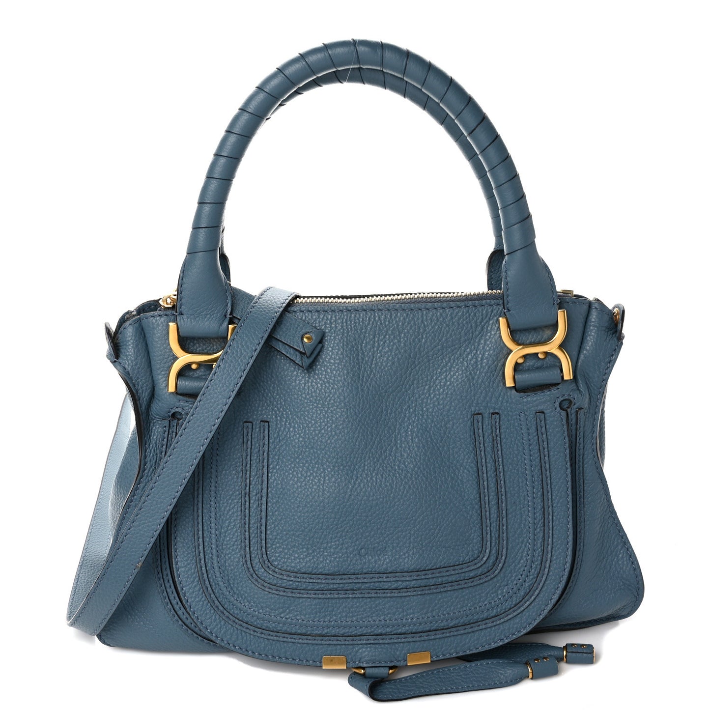 Calfskin Medium Marcie Satchel Blue