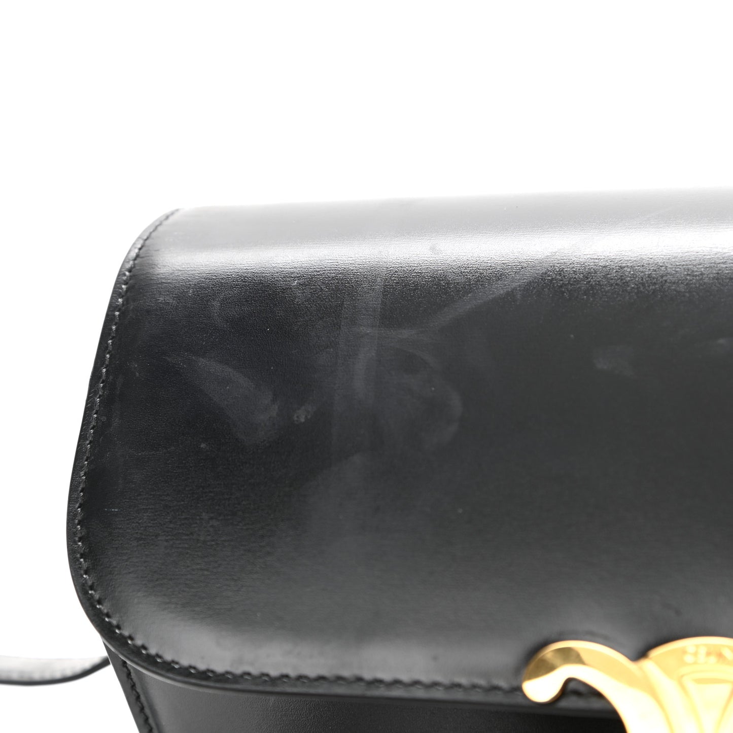 Shiny Calfskin Medium Triomphe Black