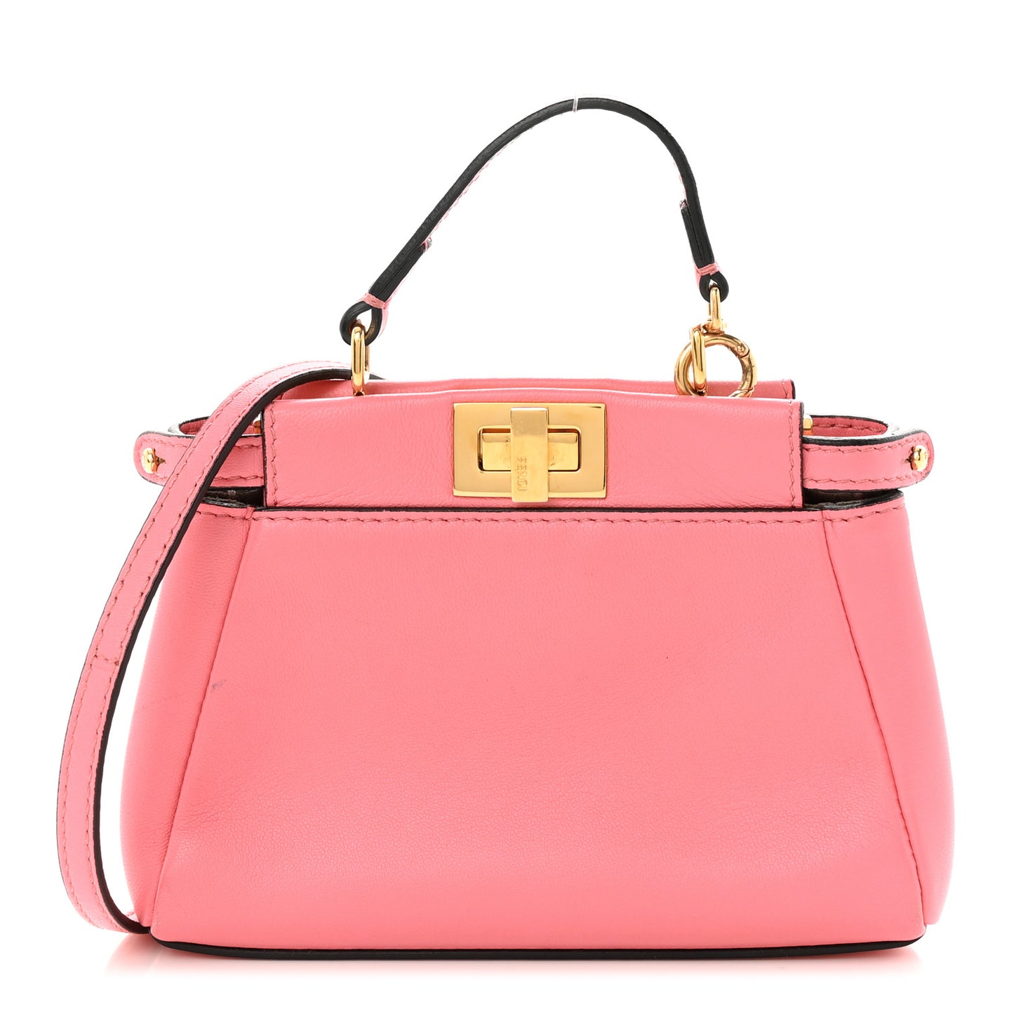 Shiny Nappa Micro Peekaboo Iconic Satchel Rosa Fluo