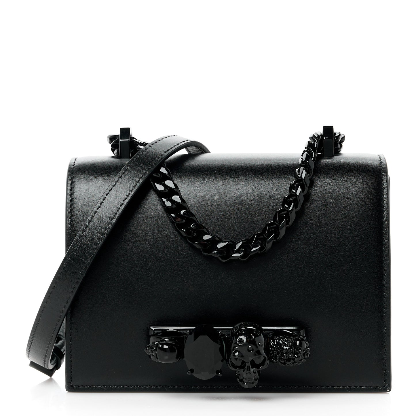 Calfskin Knuckle Crossbody Black