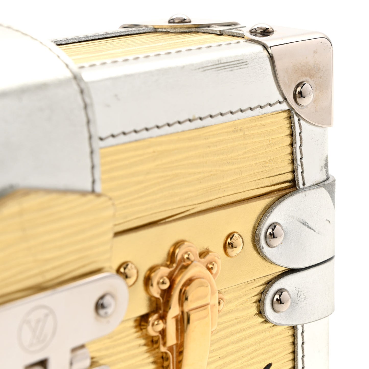 Metallic Epi Petite Malle Gold