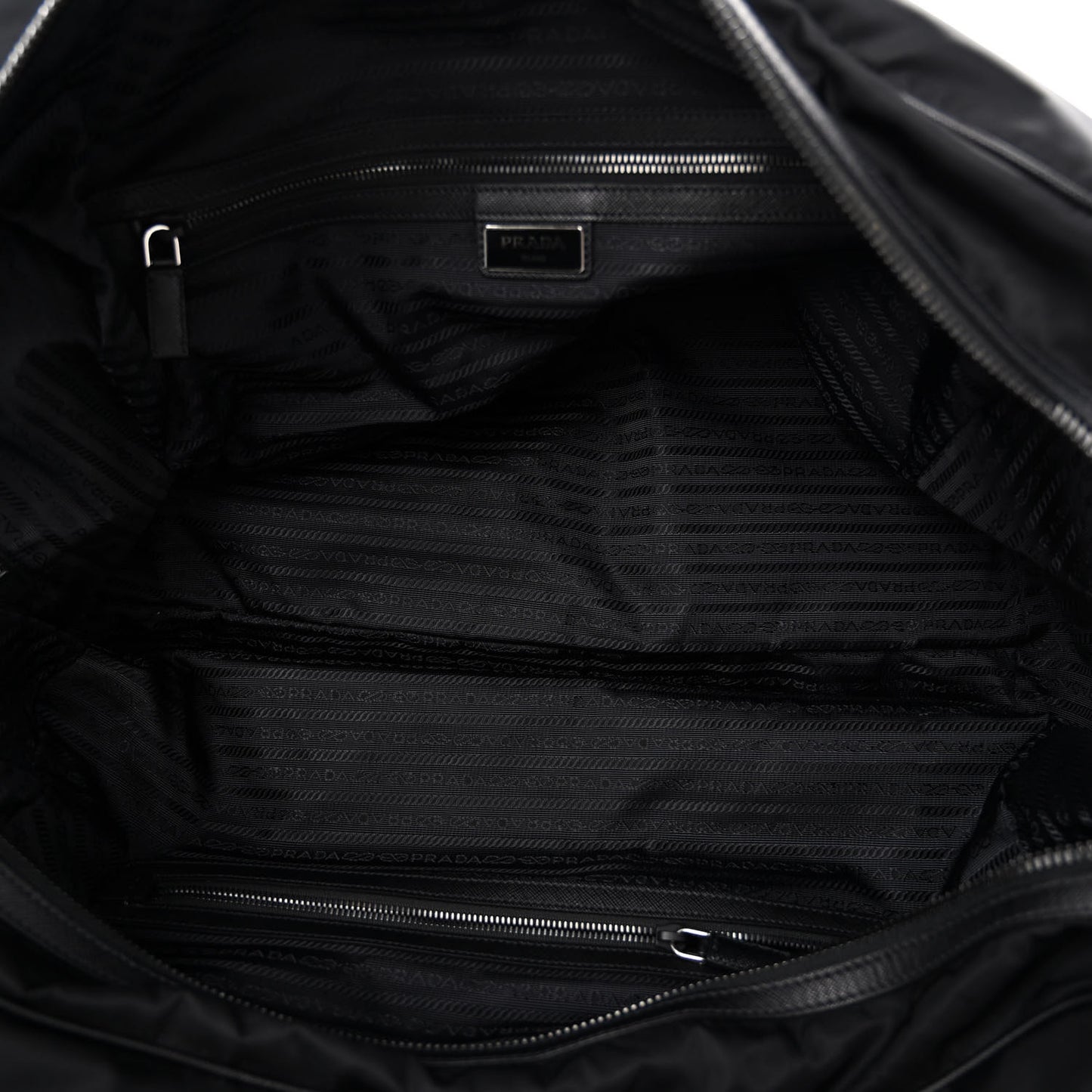 Re-Nylon Saffiano Duffle Bag Black