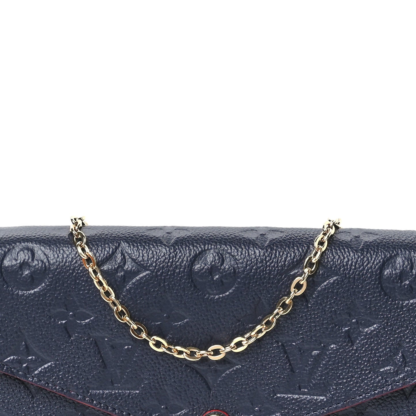 Empreinte Pochette Felicie Chain Wallet Marine Rouge