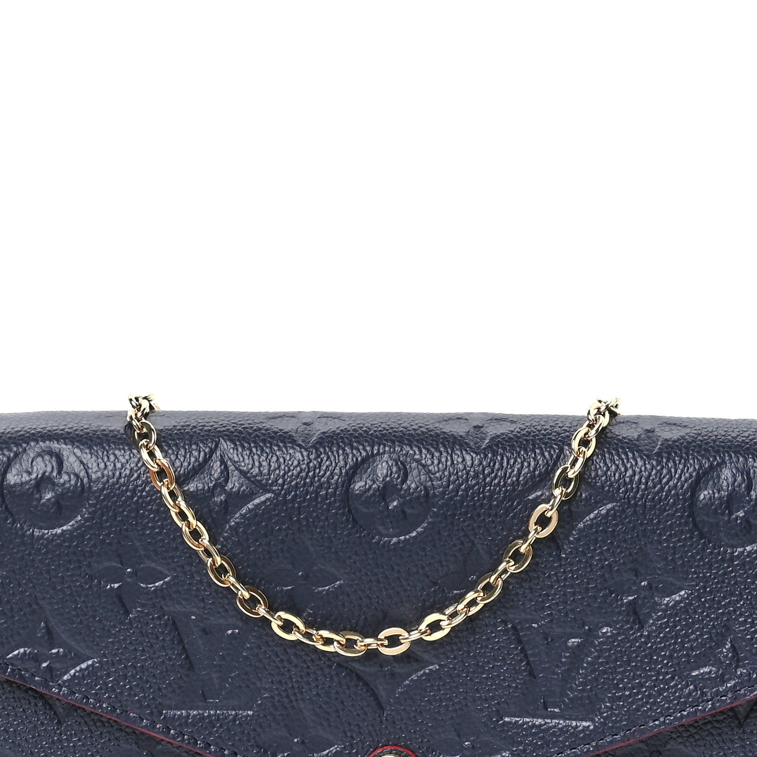 Louis Vuitton Empreinte Pochette Felicie Chain Wallet Marine Rouge 9 of 12