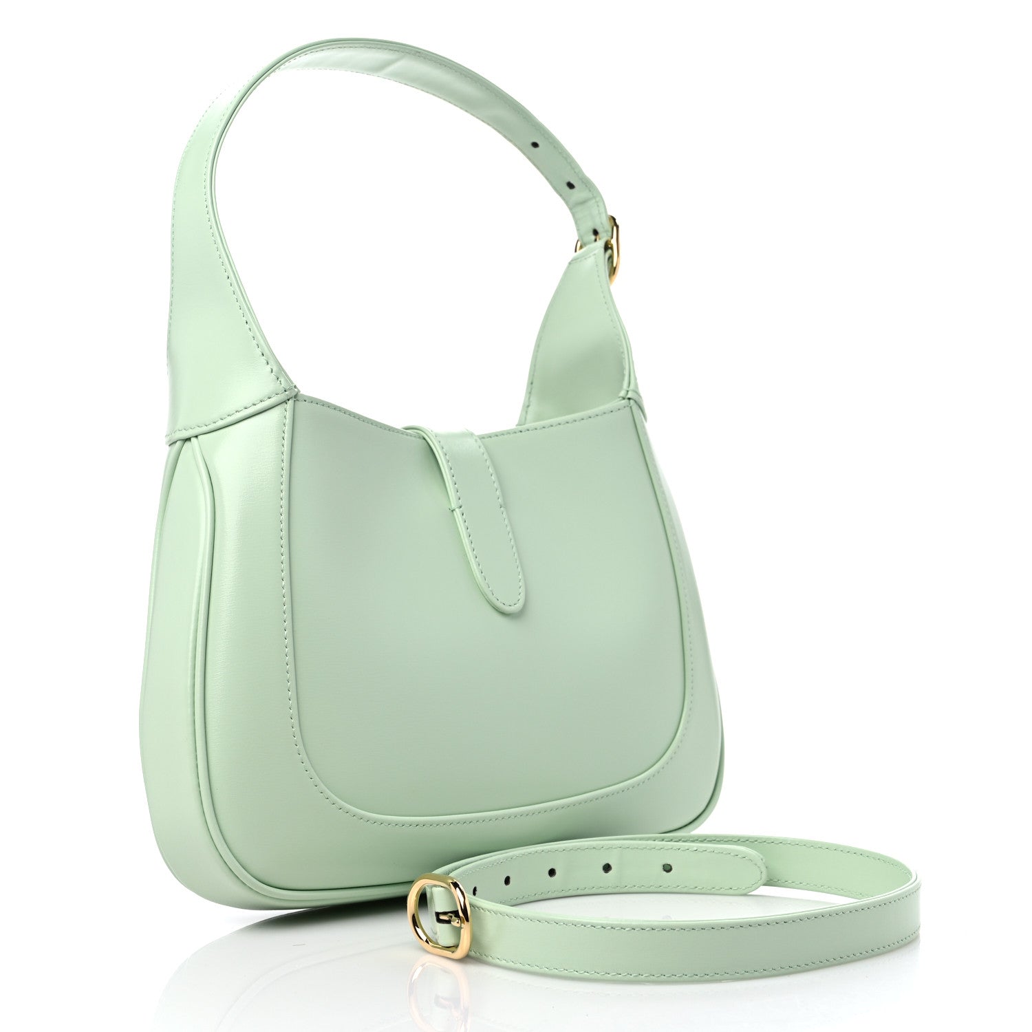 Gucci Boarded Dyana Lux Calfskin Small Jackie 1961 Hobo Tropical Sage 3 of 8