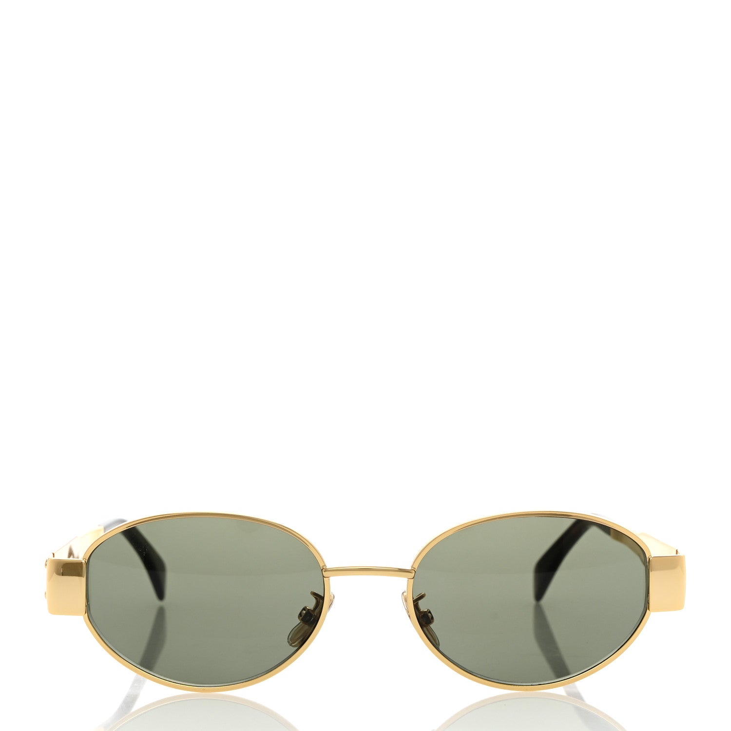 Celine Metal Triomphe 01 Sunglasses CL40235U Gold Green 2 of 7