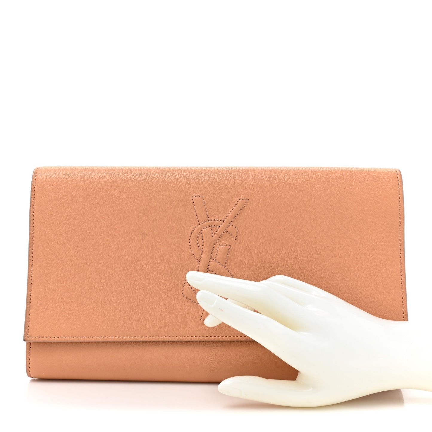 Calfskin Large Belle De Jour Clutch Beige