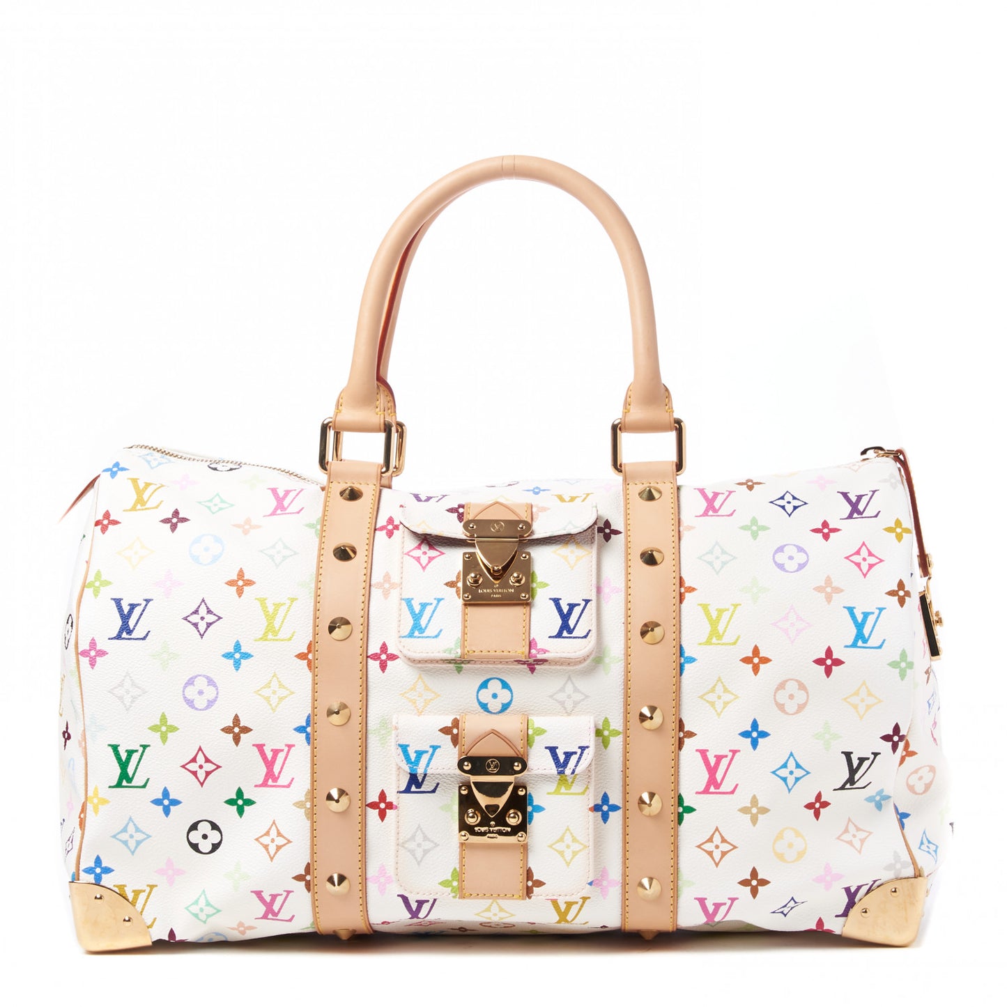 Monogram Multicolor Keepall 45 White