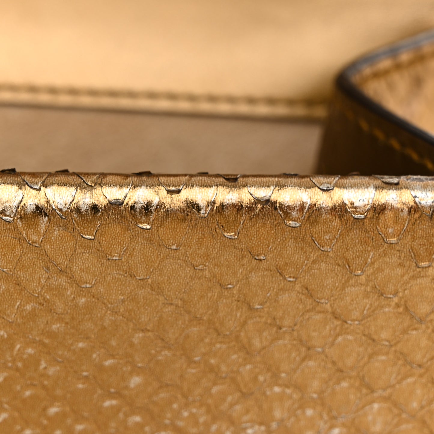 Snakeskin Mini Dionysus Shoulder Bag Gold