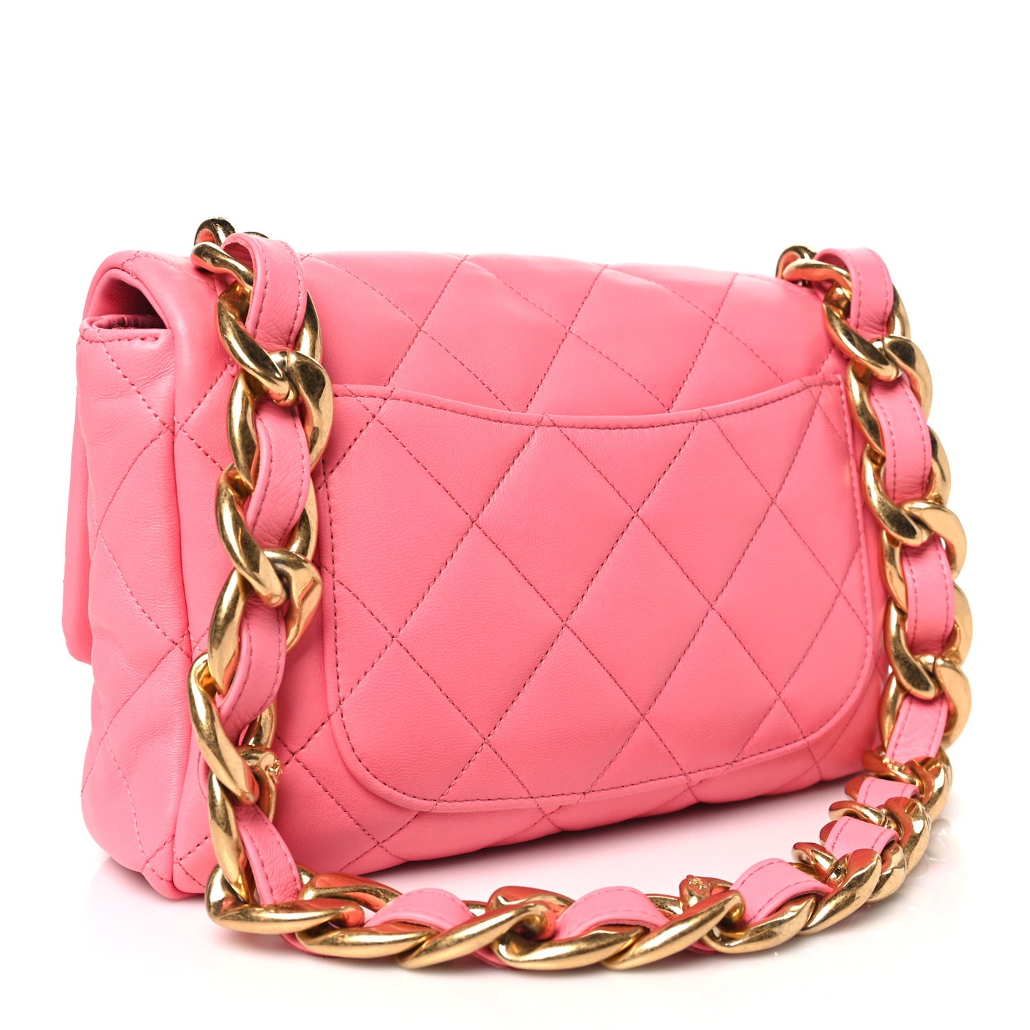 Lambskin Quilted Large CC Funky Town Flap Pink