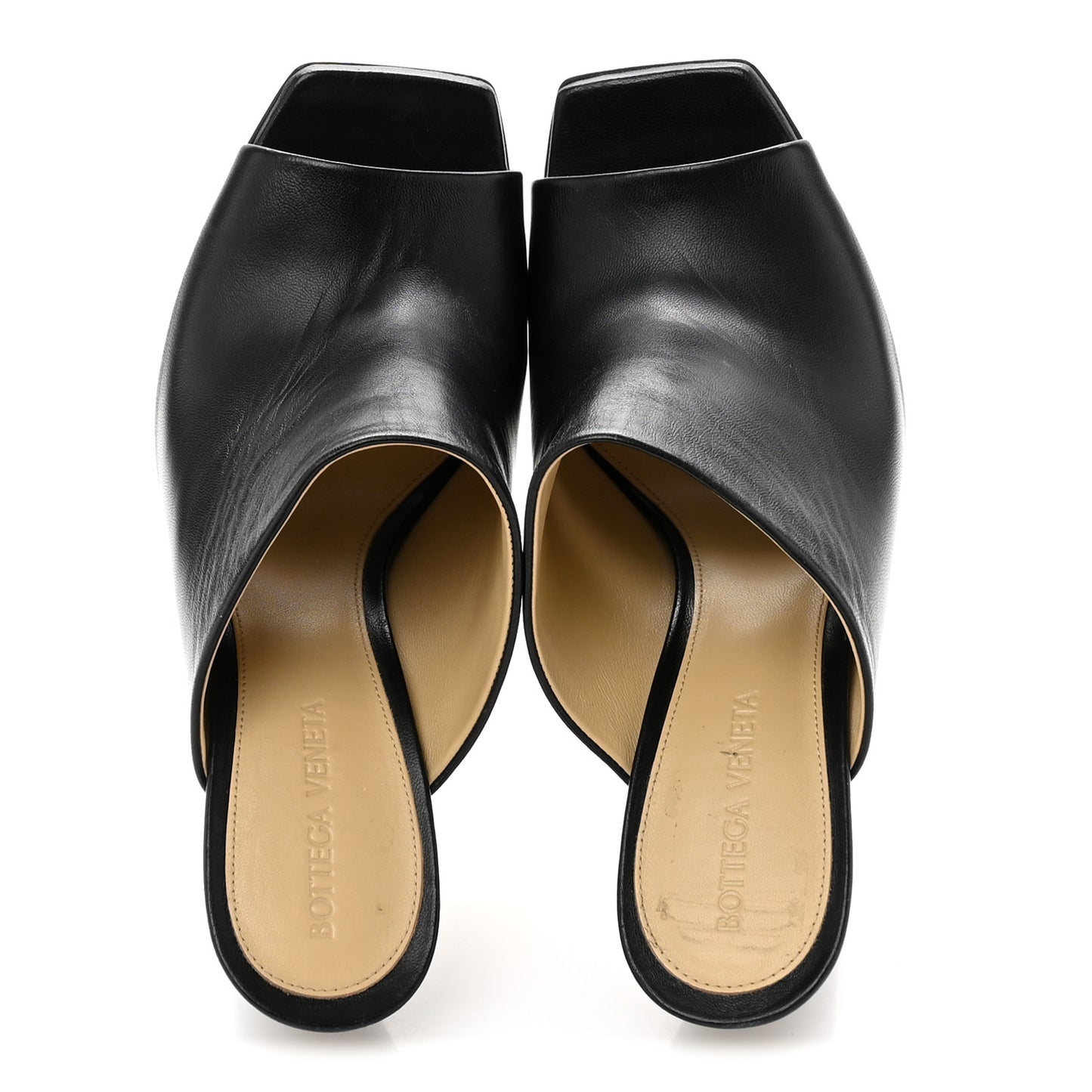 Lambskin Stretch Canalazzo Sandals 37.5 Black