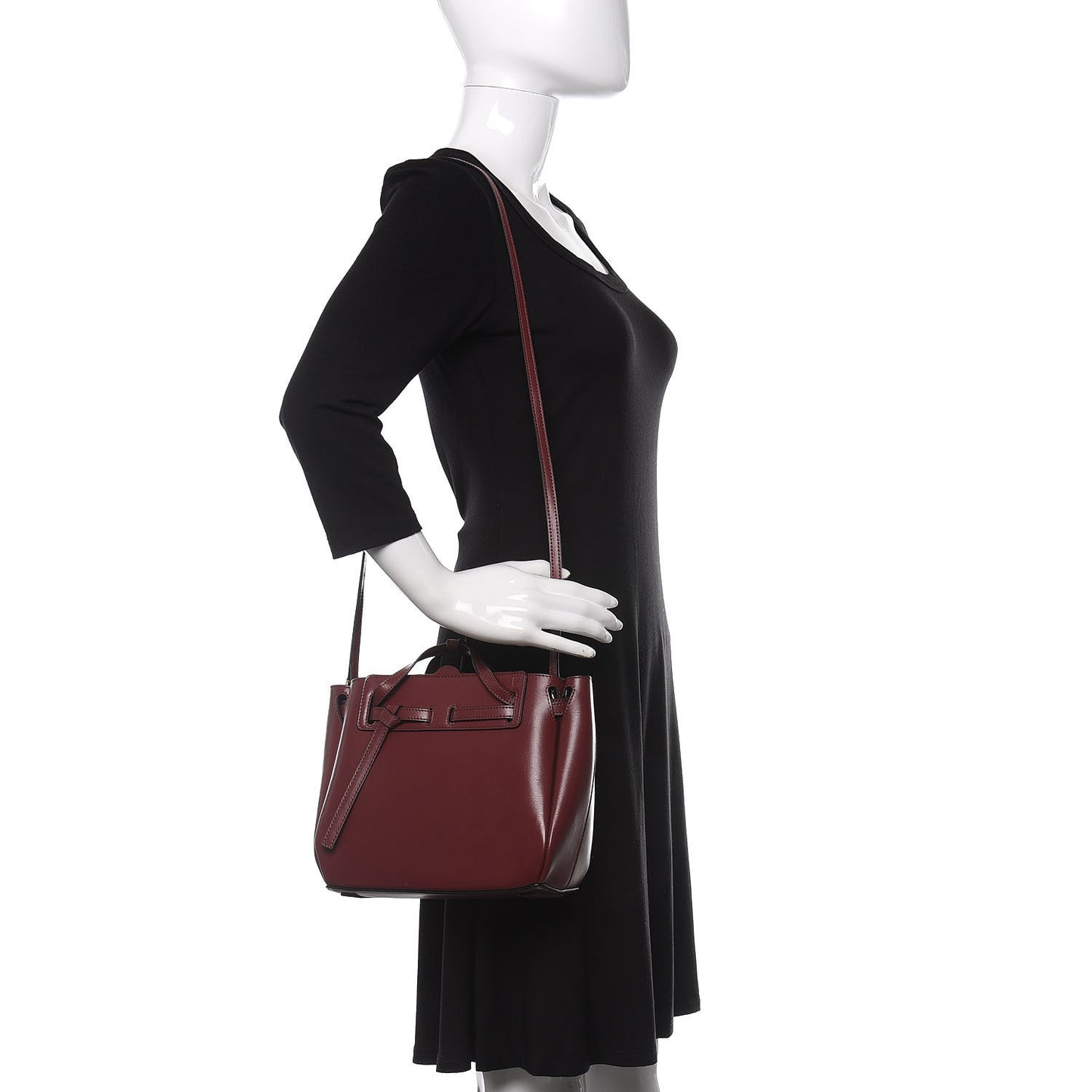 Boxcalf Lazo Tote Burgundy