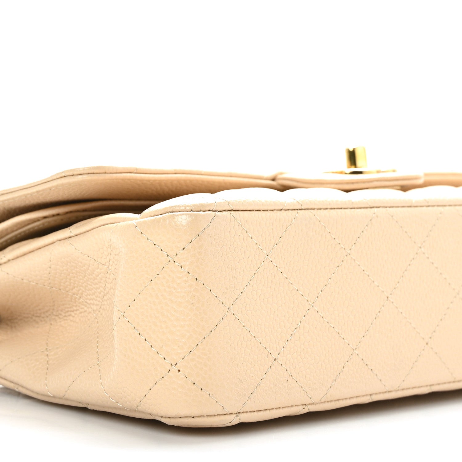 Chanel Caviar Quilted Medium Double Flap Light Beige 7 of 9