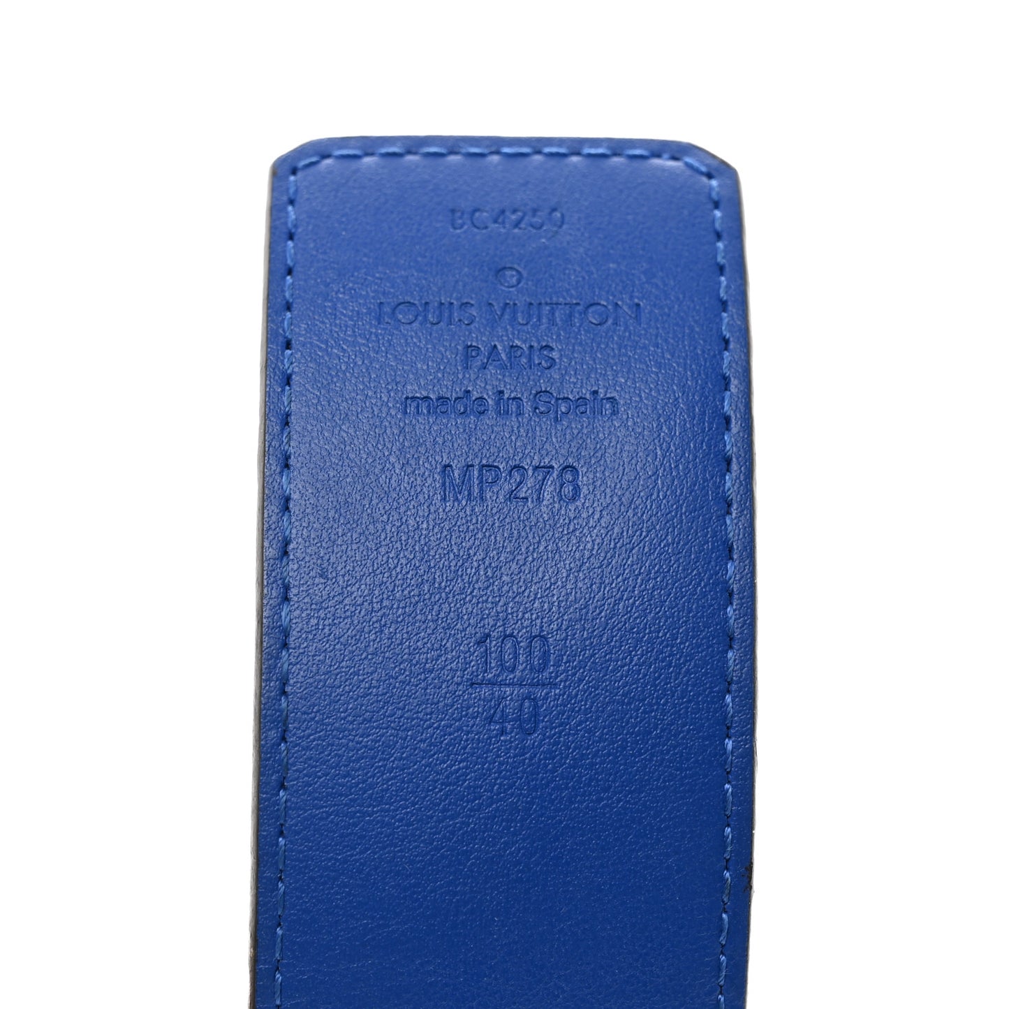 X NBA Monogram 40mm LV 3 Steps Reversible Belt 100 40 Cobalt Blue
