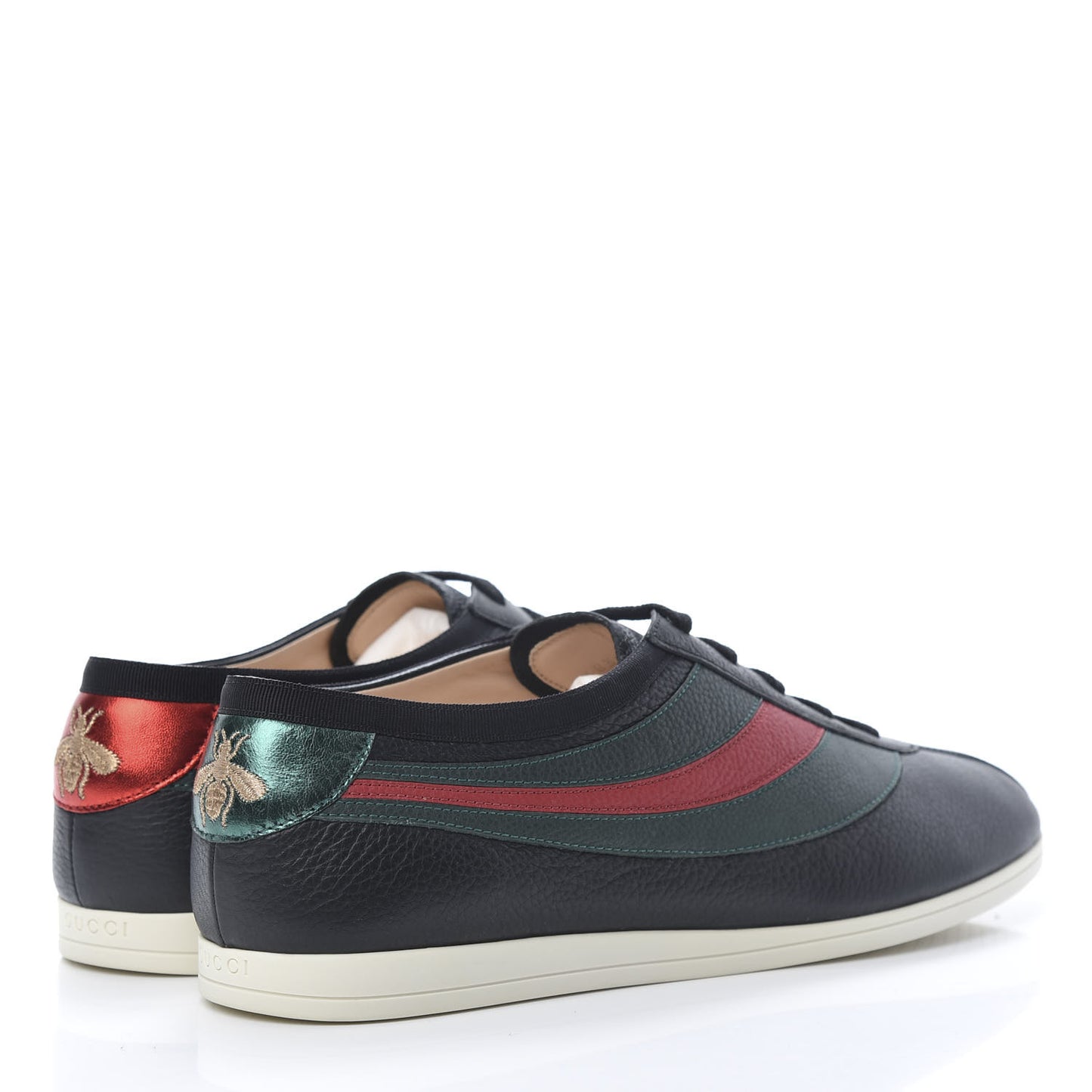 Calfskin Mens Web Falacer Sneakers 9.5 Black