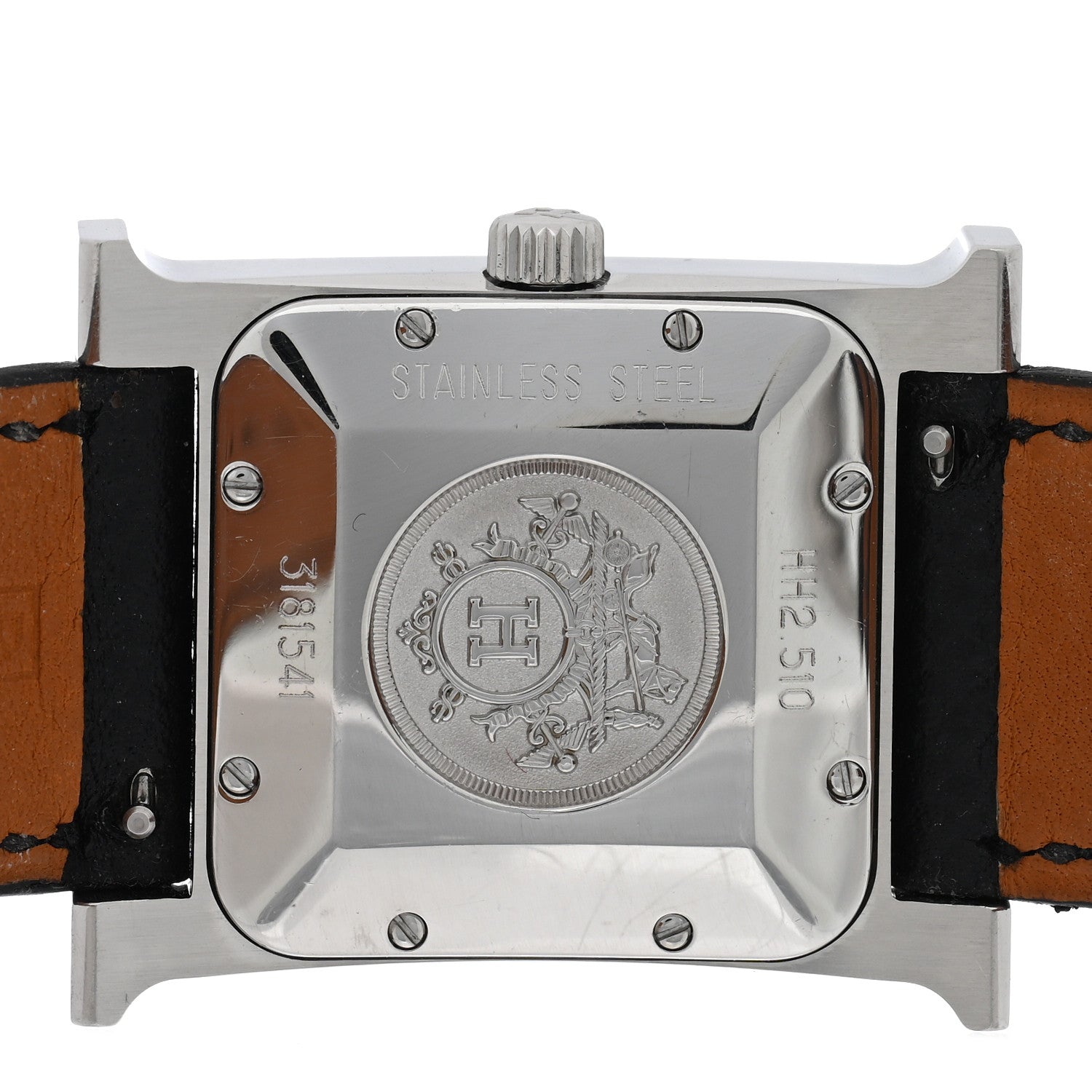 Hermes Stainless Steel Epsom 26mm Heure H Hour Automatic Watch Noir 4 of 5