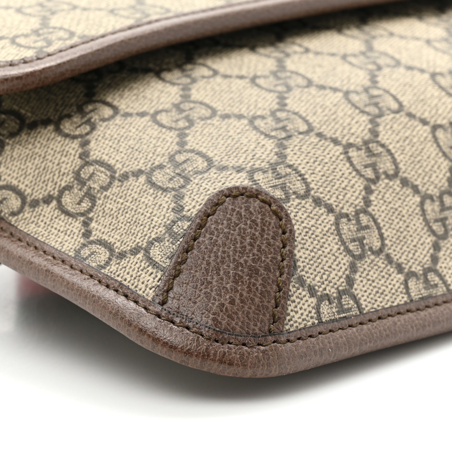 GG Supreme Monogram Neo Vintage Web Belt Bag Brown