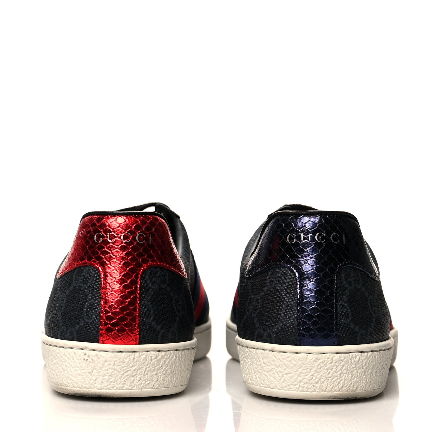 GG Supreme Monogram Ayers Web Mens New Ace Sneakers 8 Black
