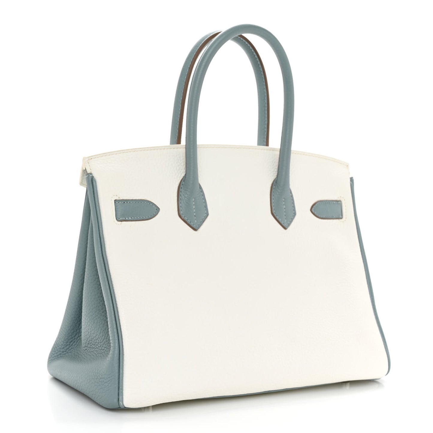 Togo Horseshoe Birkin 30 White Ciel