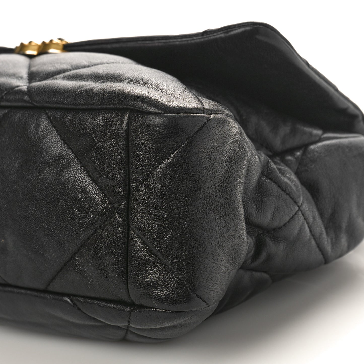 Lambskin Quilted Large Chanel 19 Flap Black