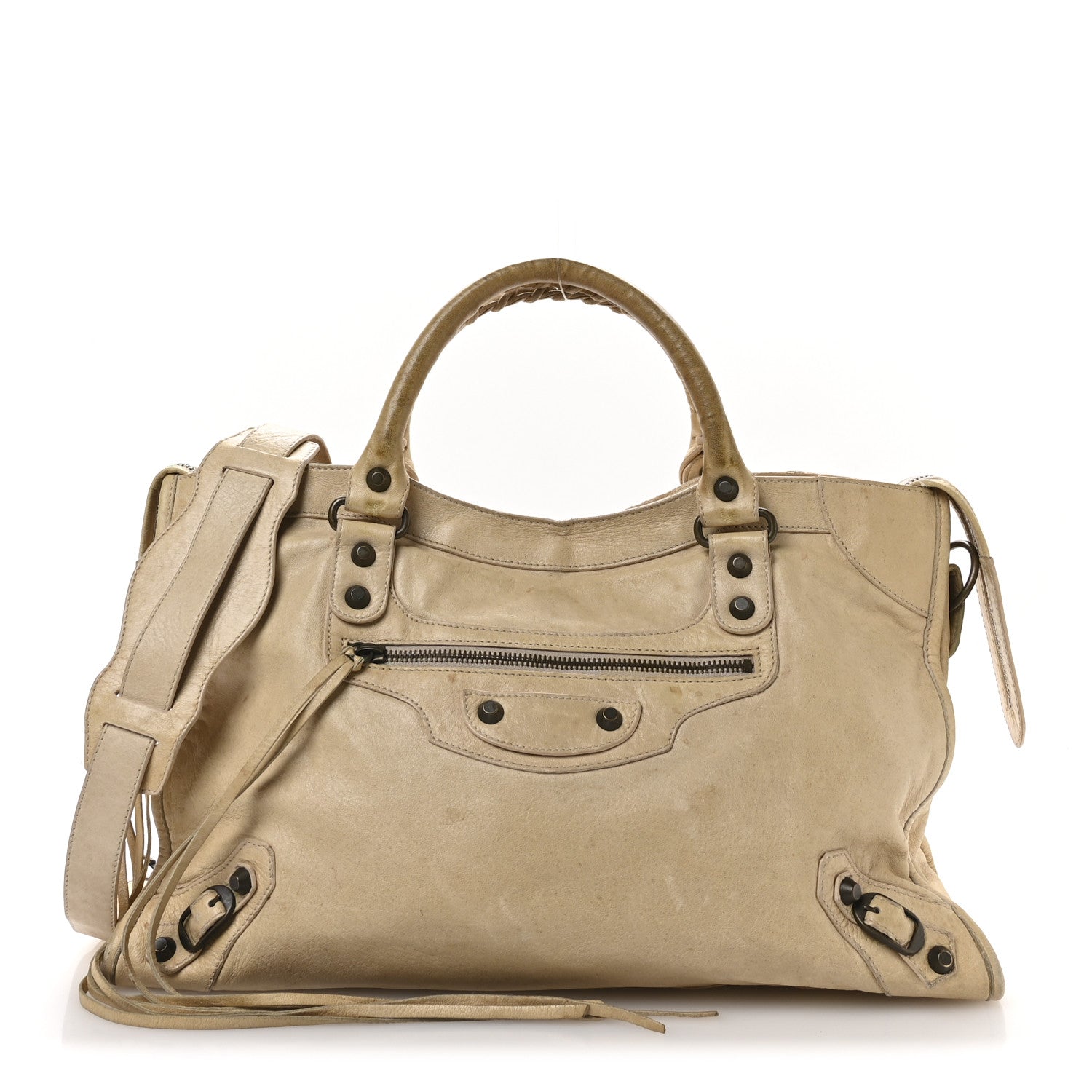 Balenciaga Agneau Classic Hardware City Sahara 1767354 – FASHIONPHILE
