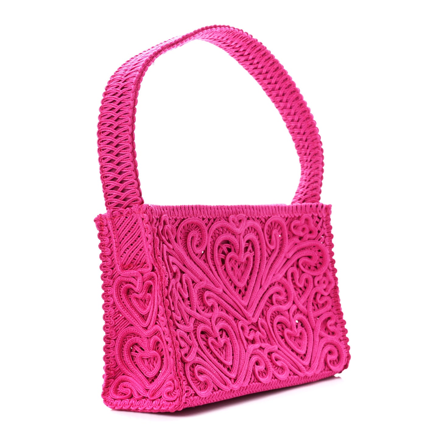 Cordonetto Lace Shoulder Bag Fuchsia