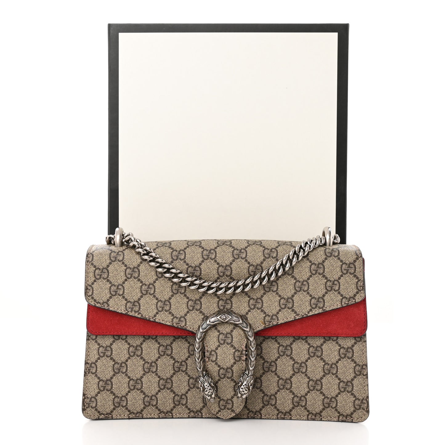 GG Supreme Monogram Small Dionysus Shoulder Bag Red