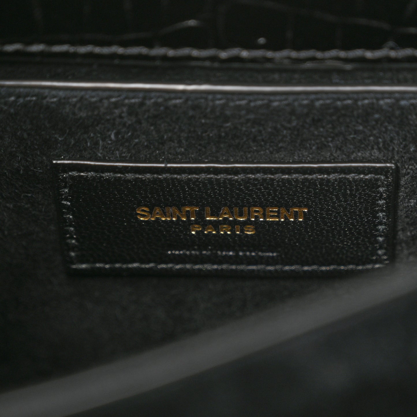 Calfskin Crocodile Embossed Medium Monogram Sunset Black