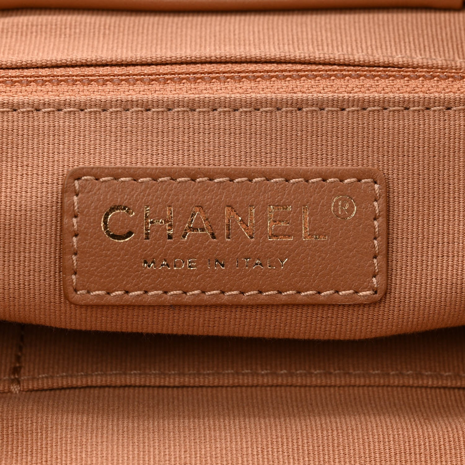 Chanel Calfskin Stitched Large Shopping Bag Brown 6 of 12