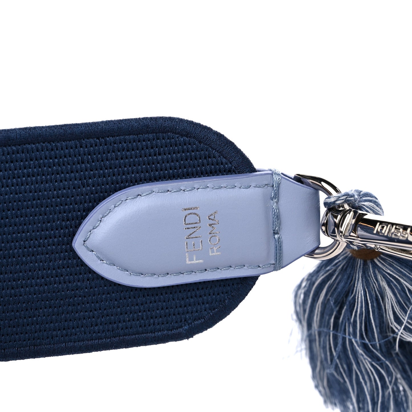 Canvas Calfskin Tassel Strap You Blue Multicolor
