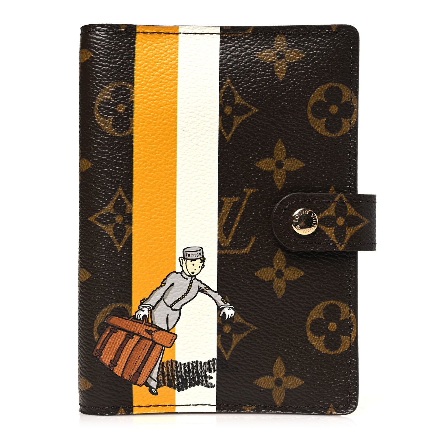 Monogram Groom Small Ring Agenda Cover Yellow