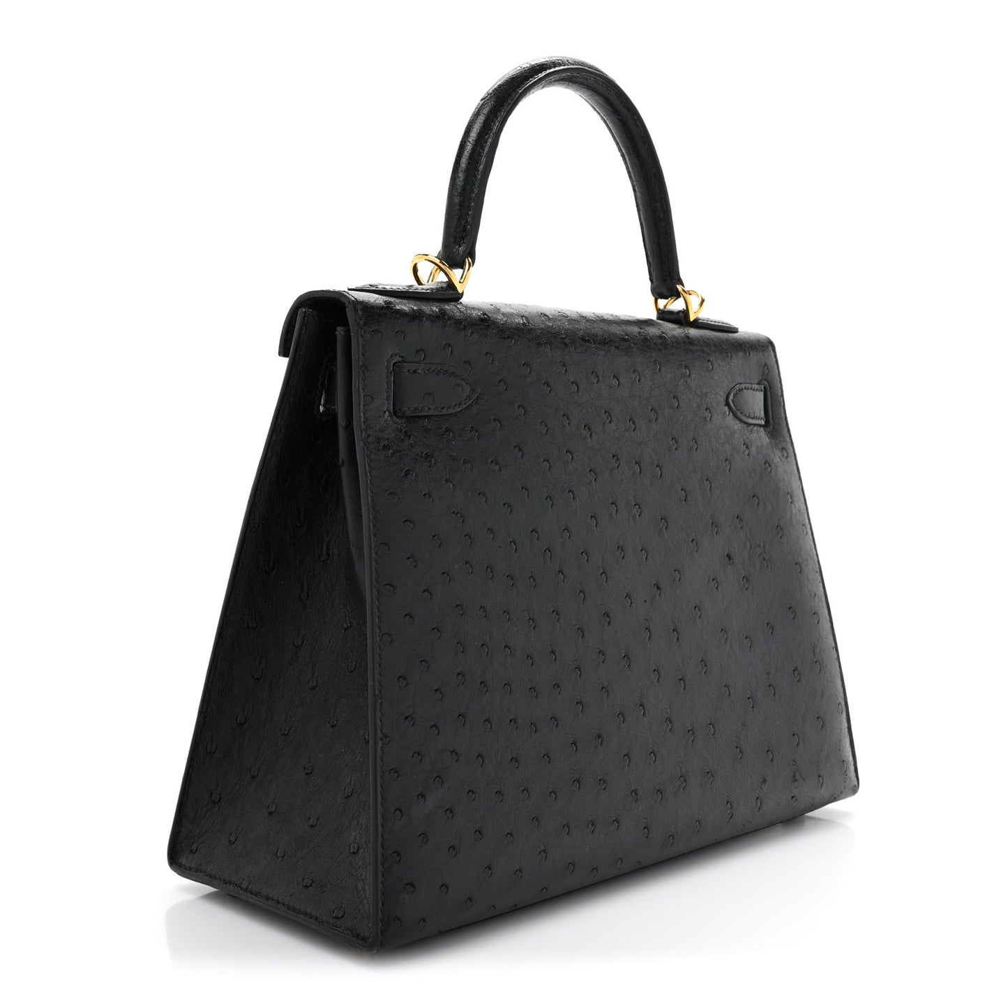 Ostrich Kelly Sellier 28 Black