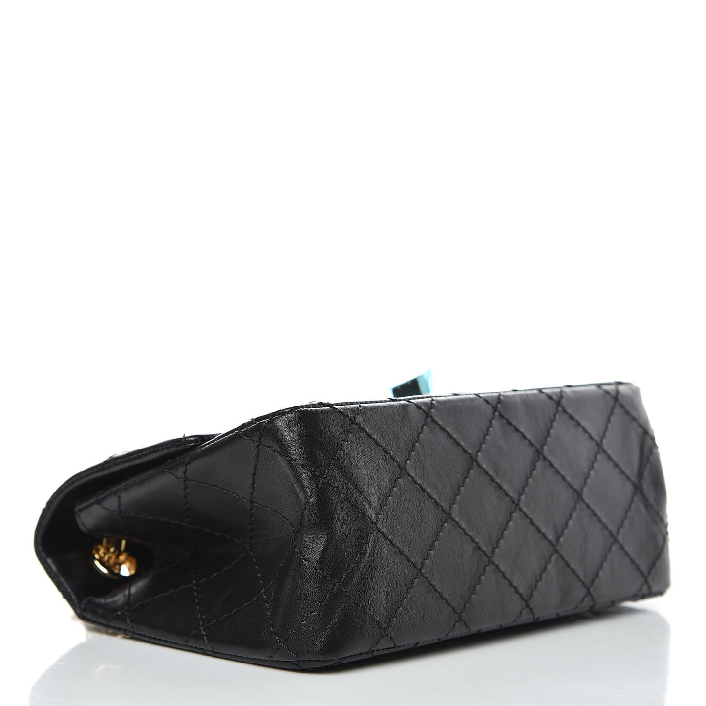 Aged Calfskin Quilted 2.55 Reissue Mini Flap Black