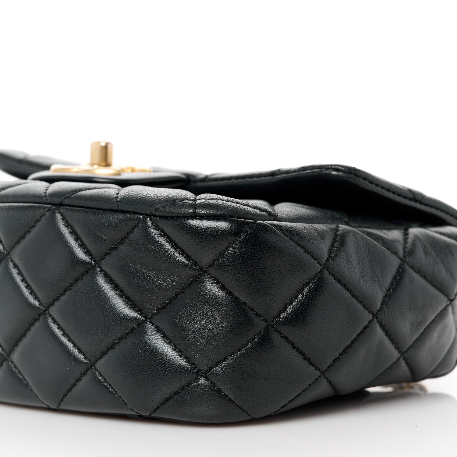 Chanel Lambskin Enamel Quilted Small Coco Hearts Flap Black 11 of 12