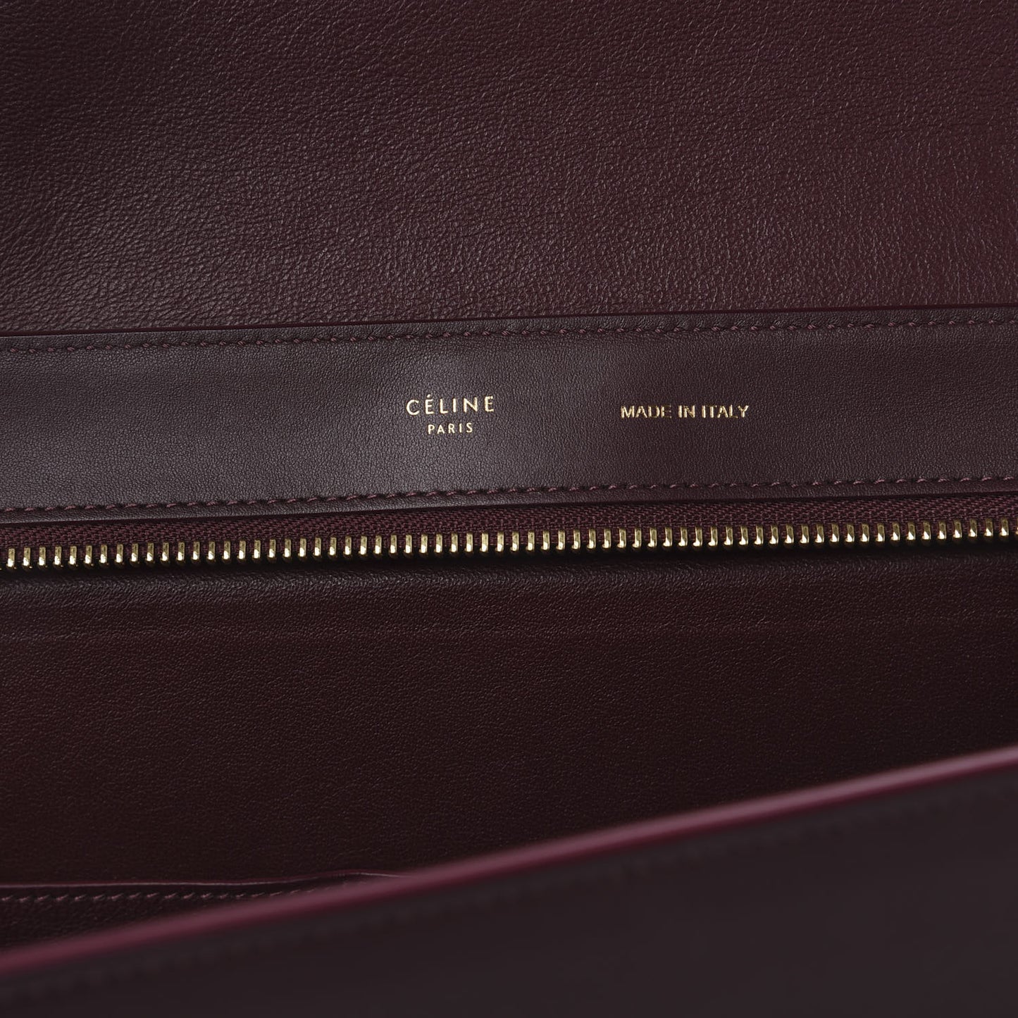 Drummed Calfskin Suede Medium Trapeze Burgundy