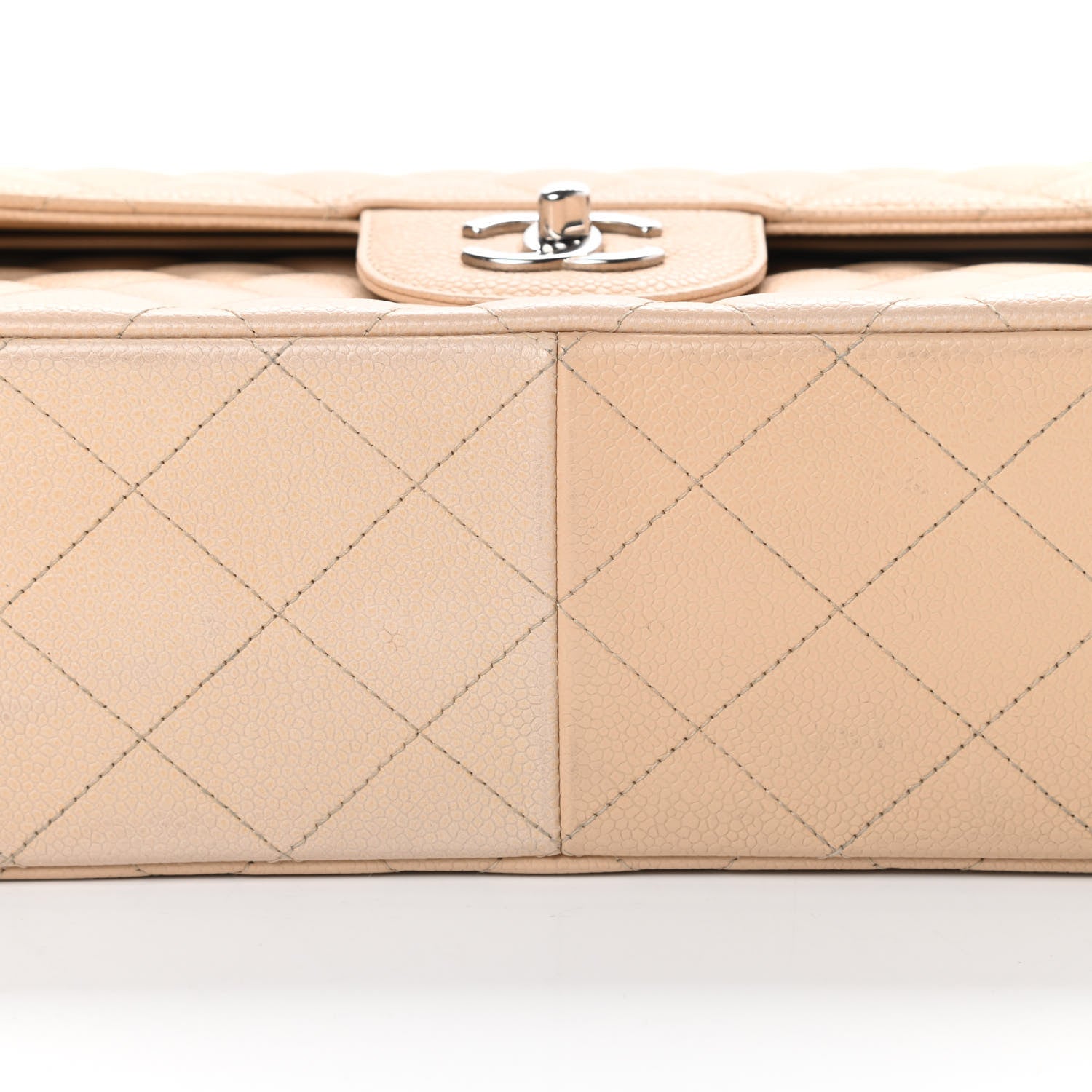 Chanel Caviar Quilted Jumbo Double Flap Beige Clair 14 of 15