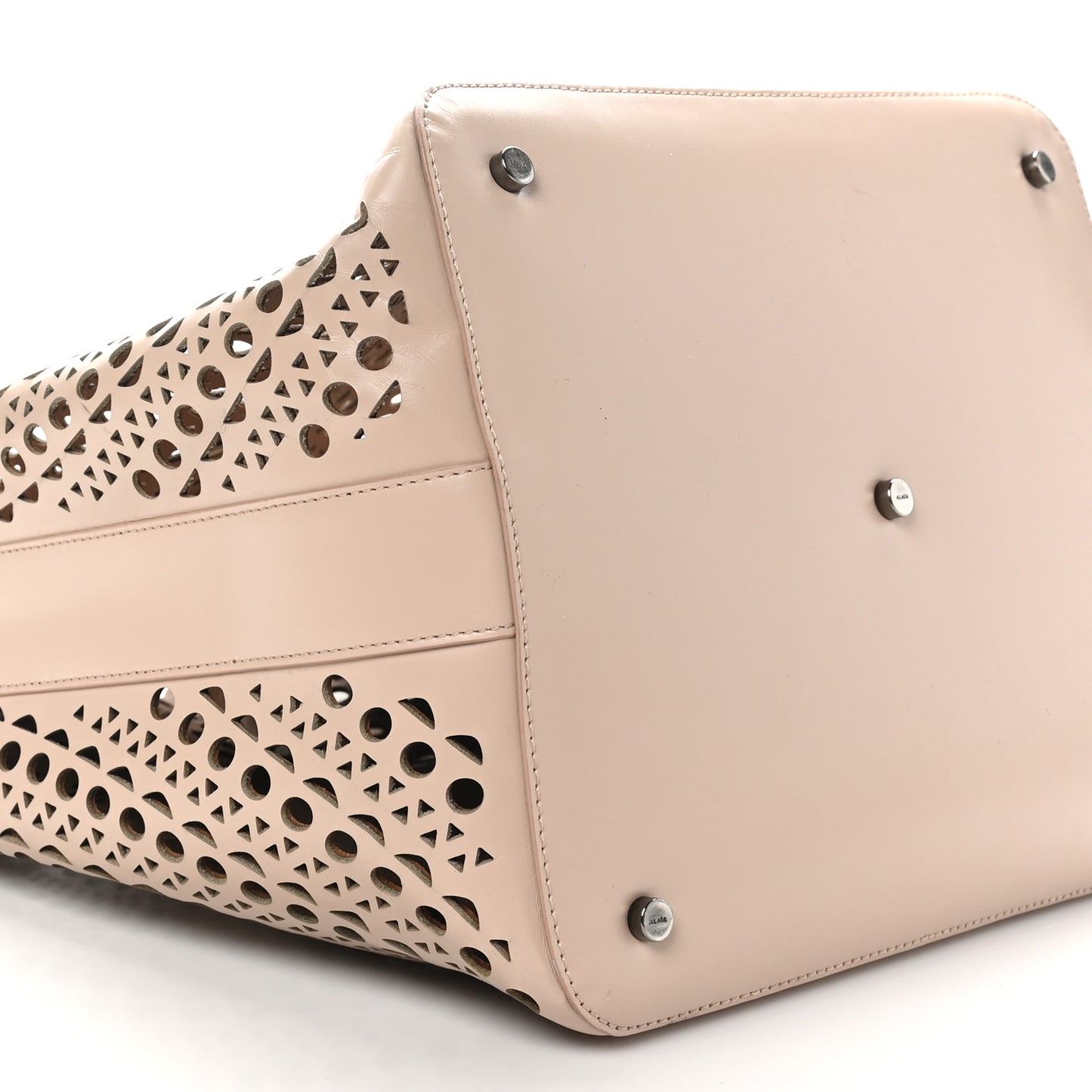 Calfskin Laser Cut Tote Sable