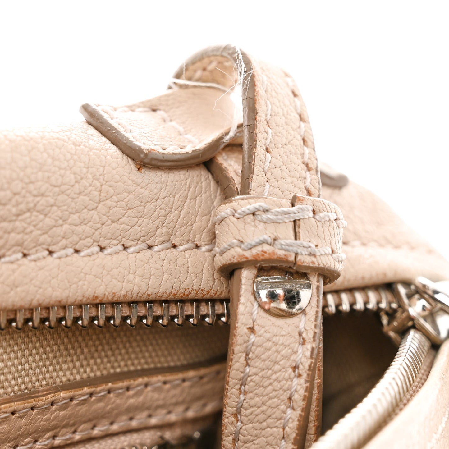 Sugar Goatskin Mini Pandora Beige