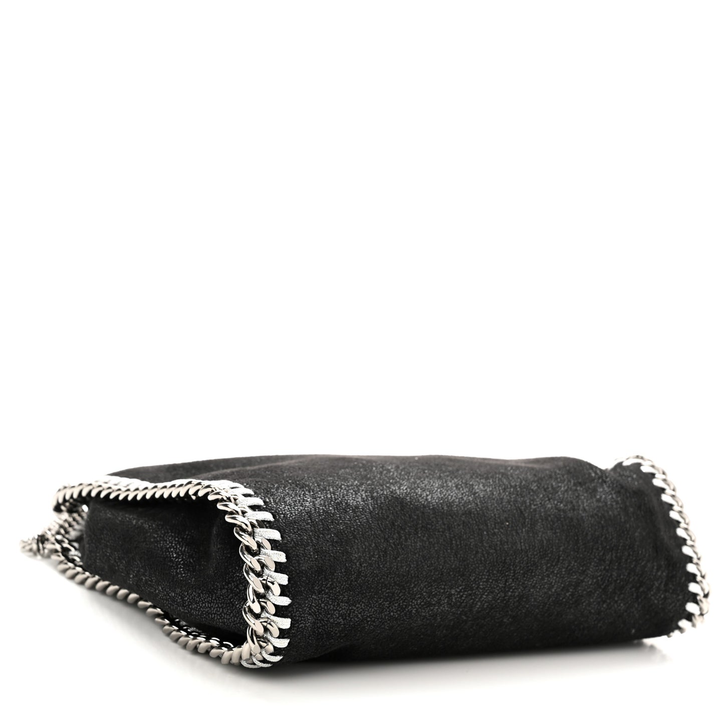 Shaggy Deer Mini Falabella Fold Over Tote Black