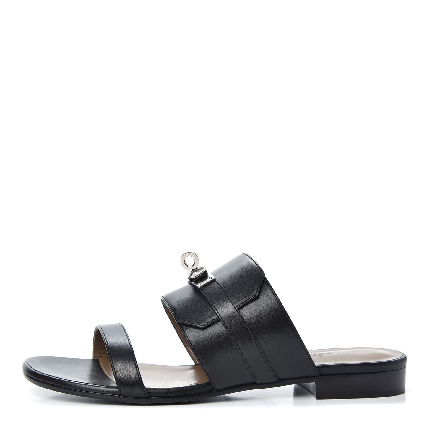 Calfskin Avenue Sandals 38 Black