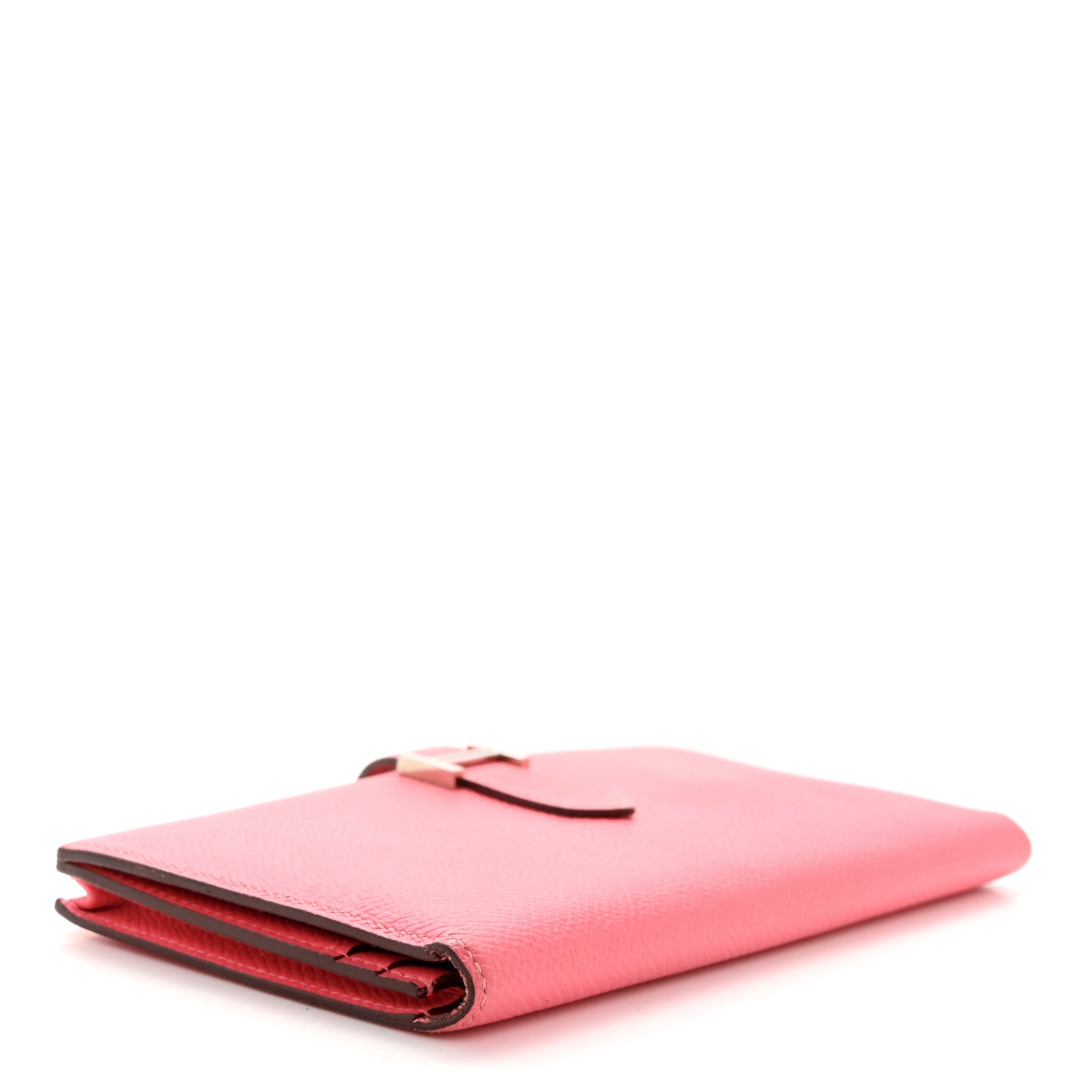 Hermes Epsom Bearn Gusset Wallet Rose Lipstick 4 of 15