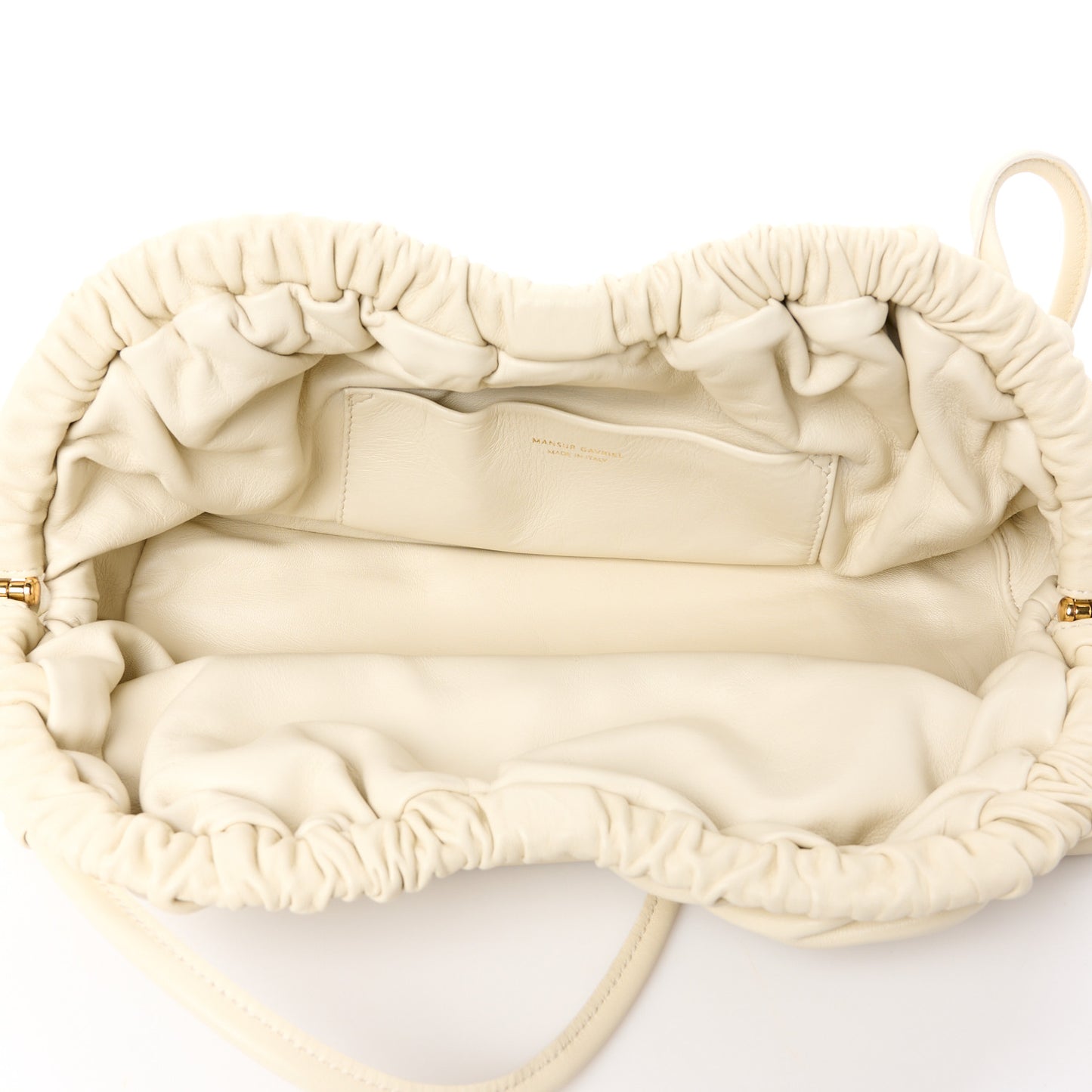 Lambskin Cloud Clutch White